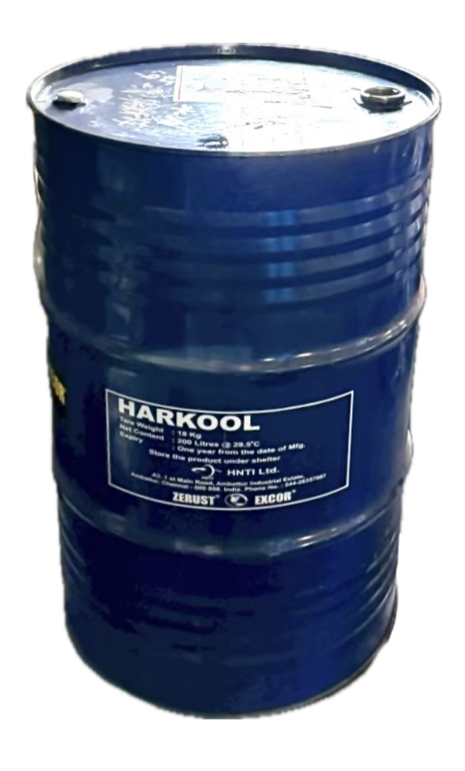 未標示型號的 HarKool 藍色金屬桶